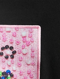 Beaded Cotton Sweatshirt