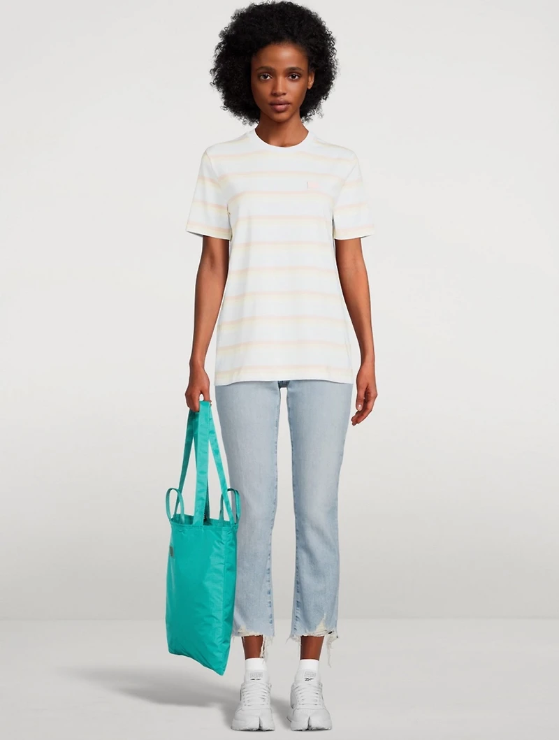 Cotton Stretch T-Shirt Striped Print