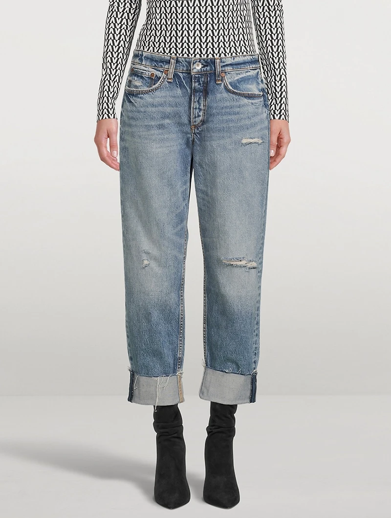 Rosa Mid-Rise Boyfriend Jeans