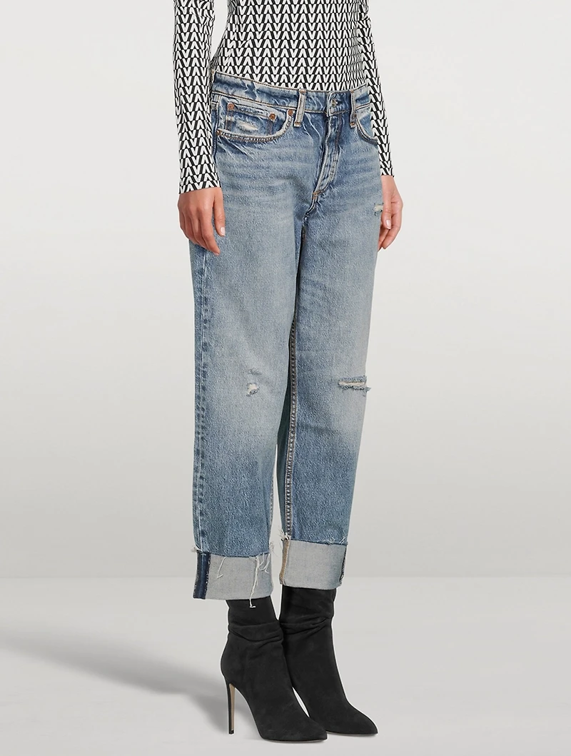 Rosa Mid-Rise Boyfriend Jeans