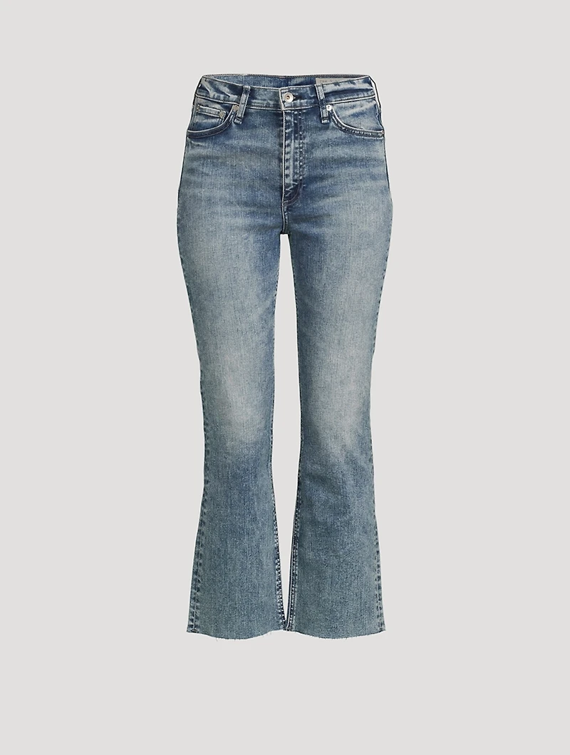 Nina High-Waisted Flared Ankle Jeans
