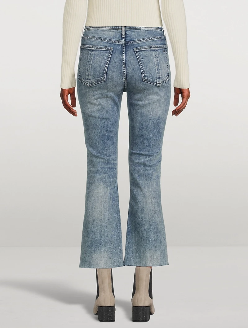Nina High-Waisted Flared Ankle Jeans