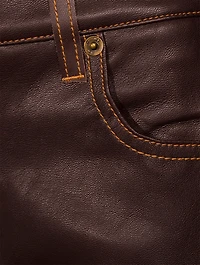 Tate Straight-Leg Faux Leather Jeans