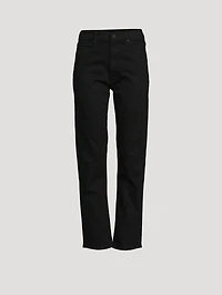 Rider High-Waisted Straight-Leg Jeans