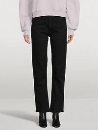 Rider High-Waisted Straight-Leg Jeans
