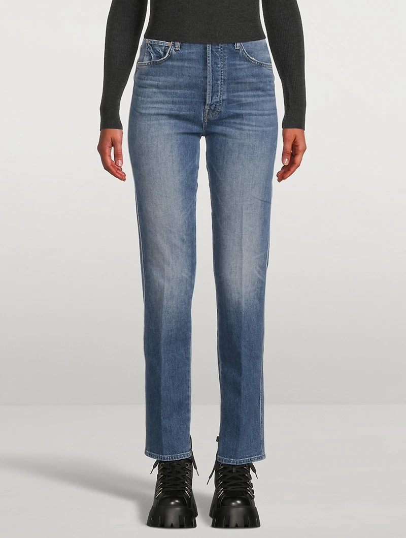 Hiker High-Waisted Straight-Leg Jeans
