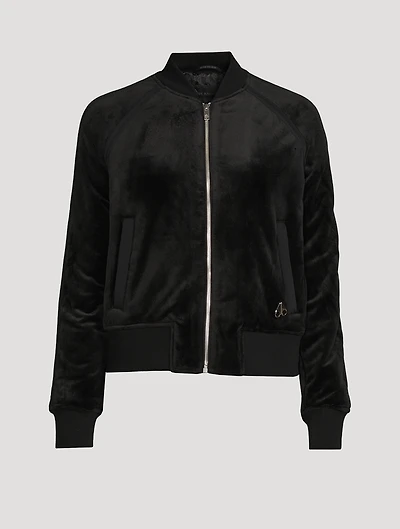 Assinica Velour Bomber Jacket