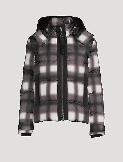 Thudaka Down Puffer Jacket Plaid Print