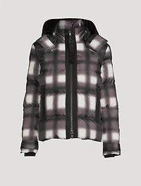 Thudaka Down Puffer Jacket Plaid Print