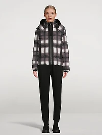 Thudaka Down Puffer Jacket Plaid Print