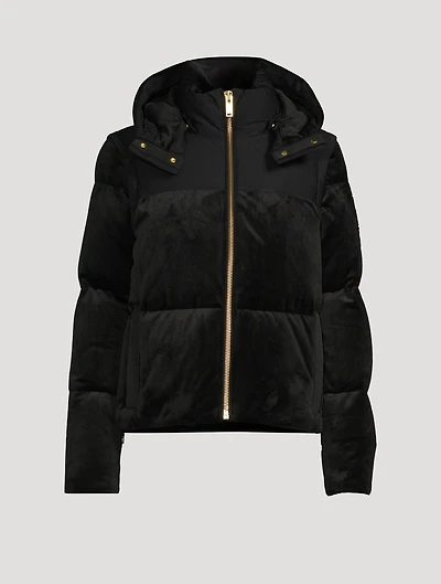 Comptoir Down Velvet Puffer Jacket