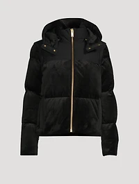 Comptoir Down Velvet Puffer Jacket
