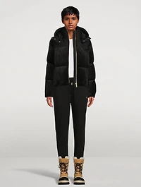 Comptoir Down Velvet Puffer Jacket