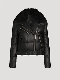 Chauvreulx Down Leather Puffer