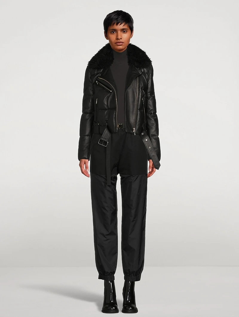 Chauvreulx Down Leather Puffer