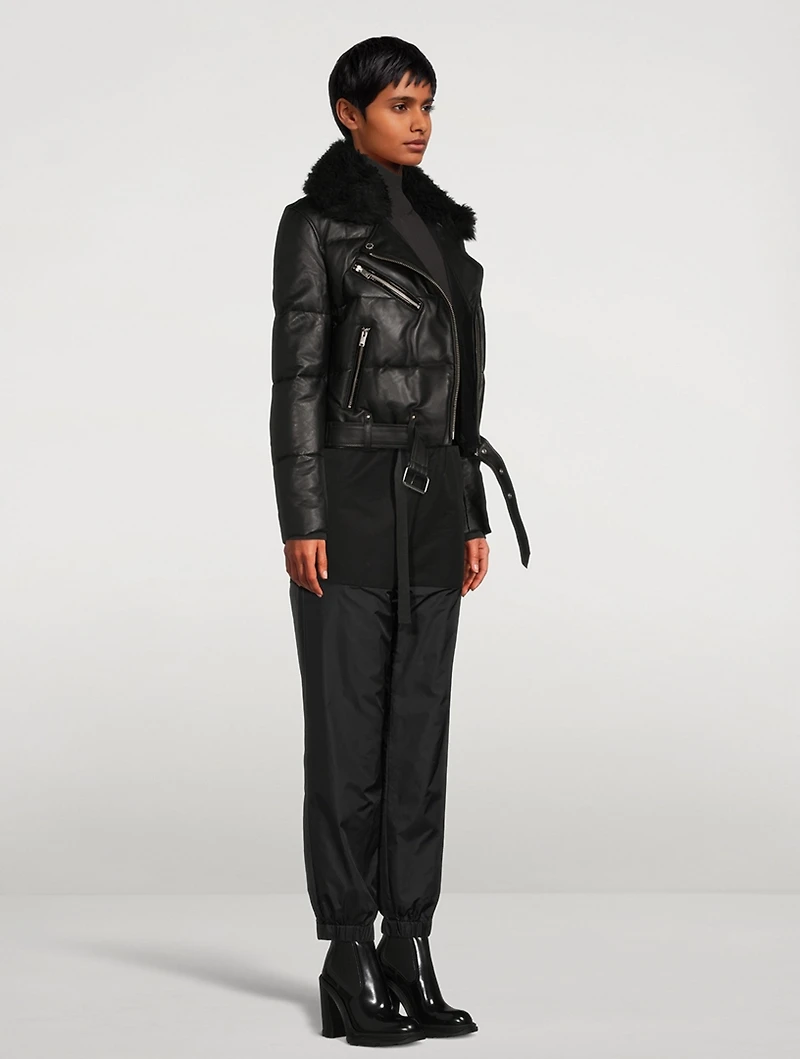 Chauvreulx Down Leather Puffer