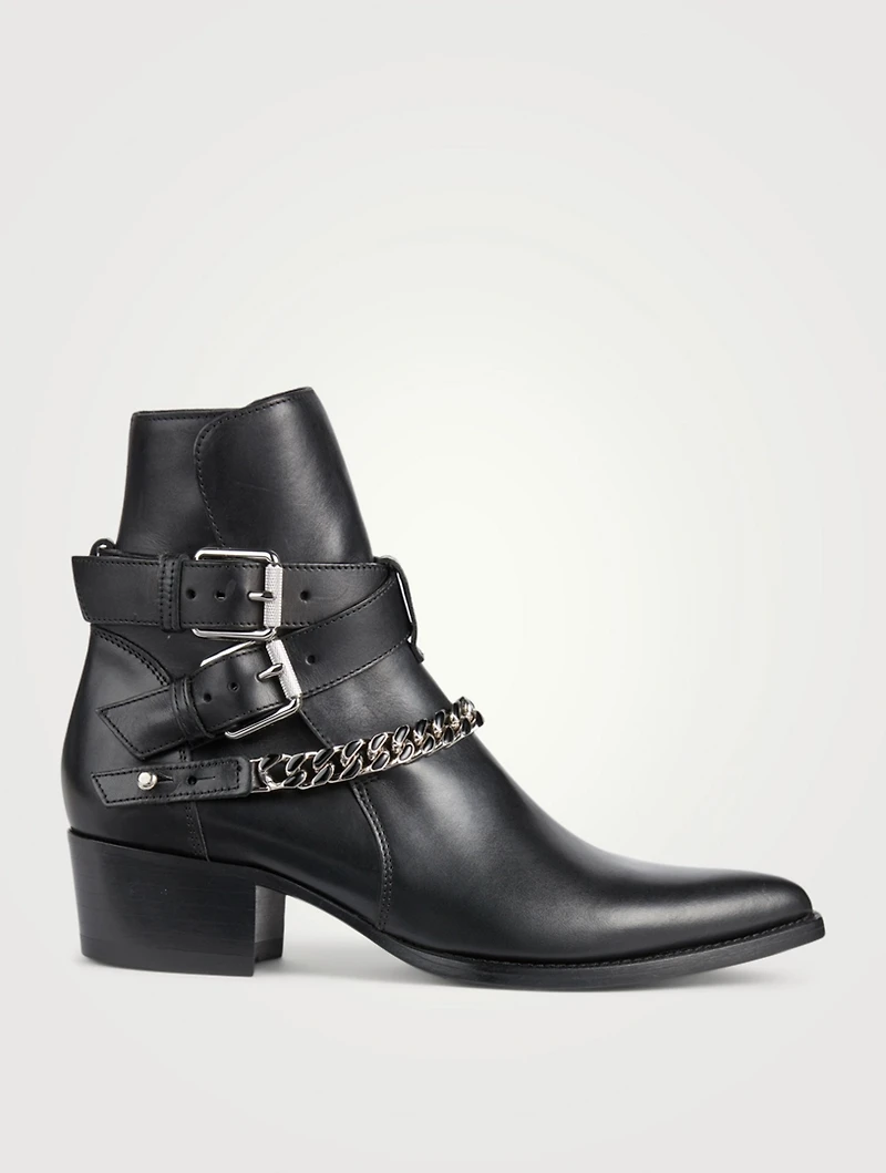 Jodhpur Leather Chain Boots