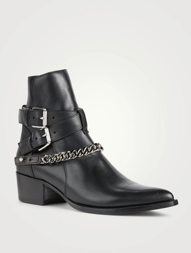 Jodhpur Leather Chain Boots