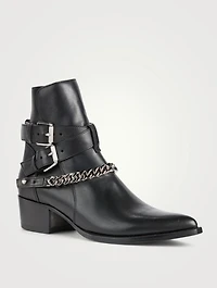Jodhpur Leather Chain Boots