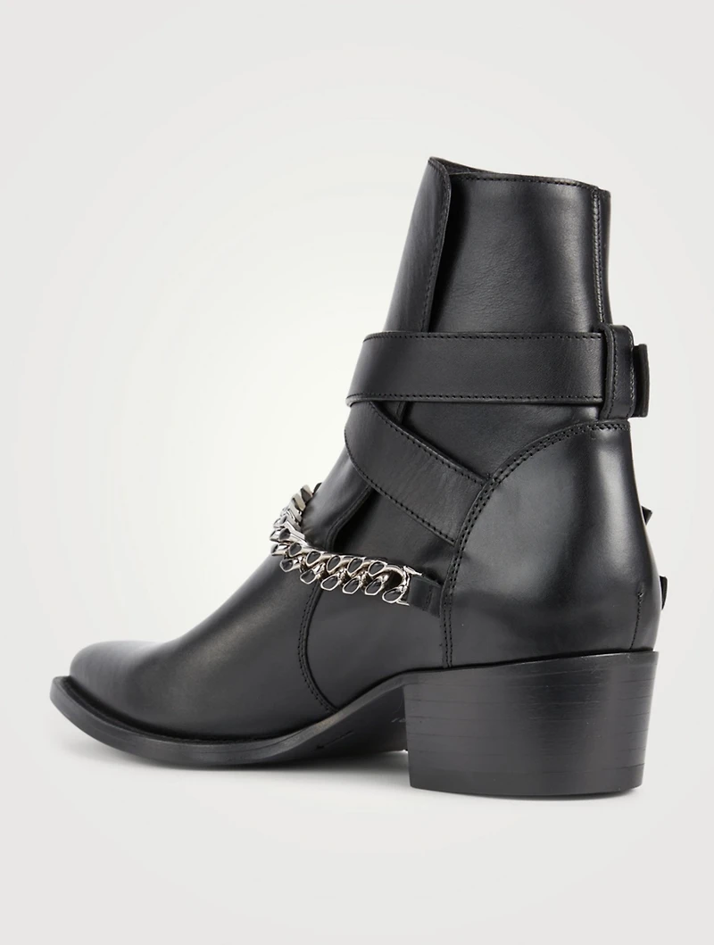 Jodhpur Leather Chain Boots