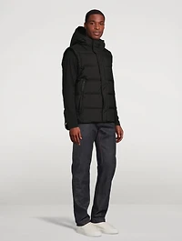 Lang Down Puffer Vest With Hood