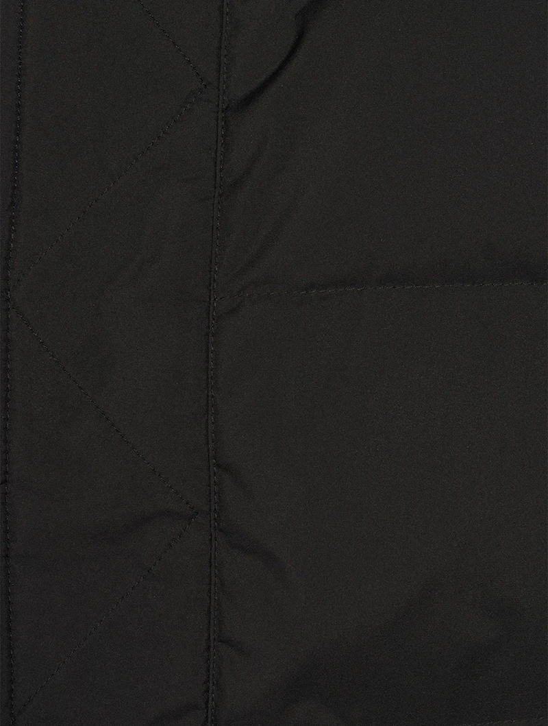 Lang Down Puffer Vest With Hood