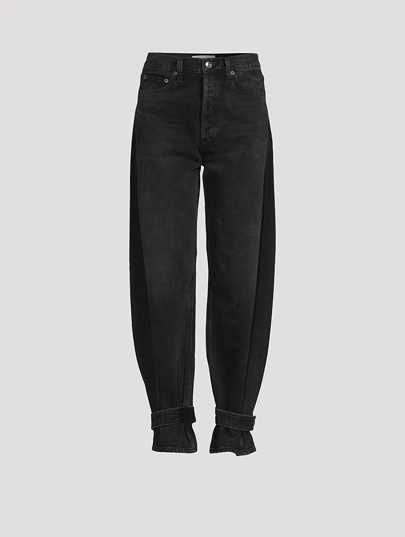 Cleo Tapered Jeans With Button Cuffs