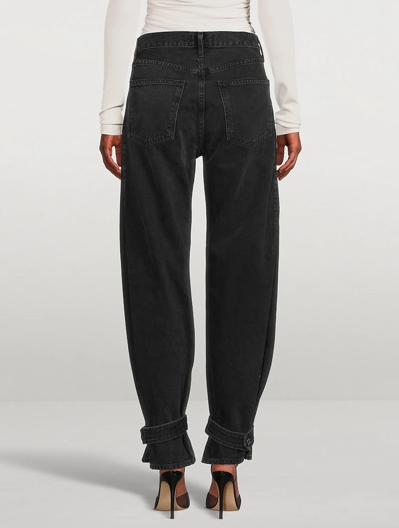 Cleo Tapered Jeans With Button Cuffs