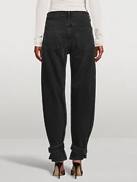 Cleo Tapered Jeans With Button Cuffs