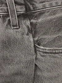 Fold Waistband Tapered Jeans