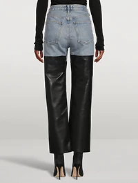 Pieced 90s Pinch Waist Jeans