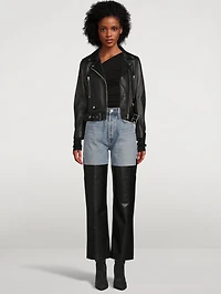 Pieced 90s Pinch Waist Jeans