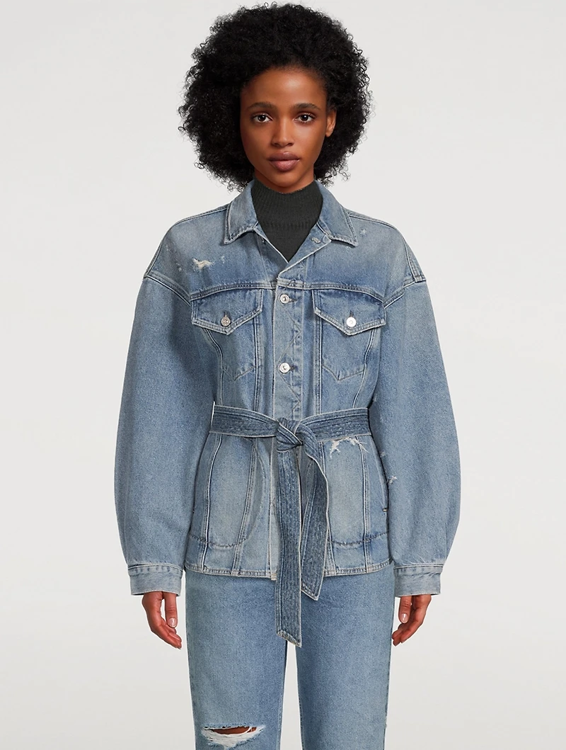 Dolly Belted Denim Jacket