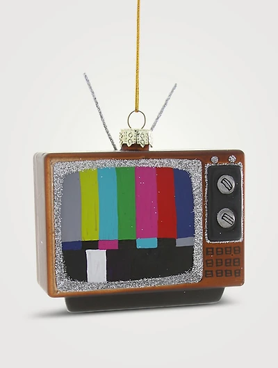 Vintage Television Glass Ornament