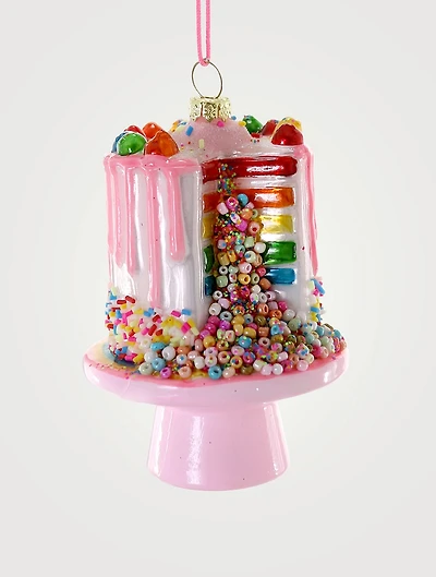 Explosion Cake Glass Ornament