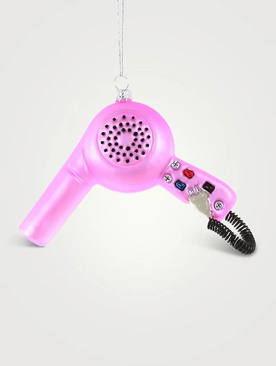 Hair Dryer Glass Ornament