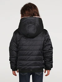 Kids Mimi Faux Fur Reversible Jacket With Hood