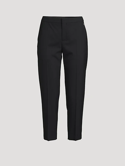 Cropped Stretch-Wool Trousers