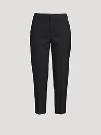Cropped Stretch-Wool Trousers