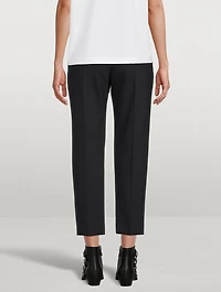 Cropped Stretch-Wool Trousers