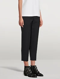Cropped Stretch-Wool Trousers