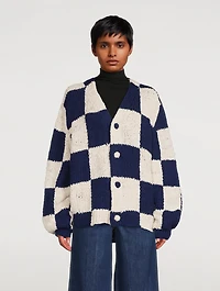 Jacquard Square Cardigan