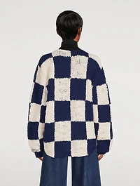 Jacquard Square Cardigan