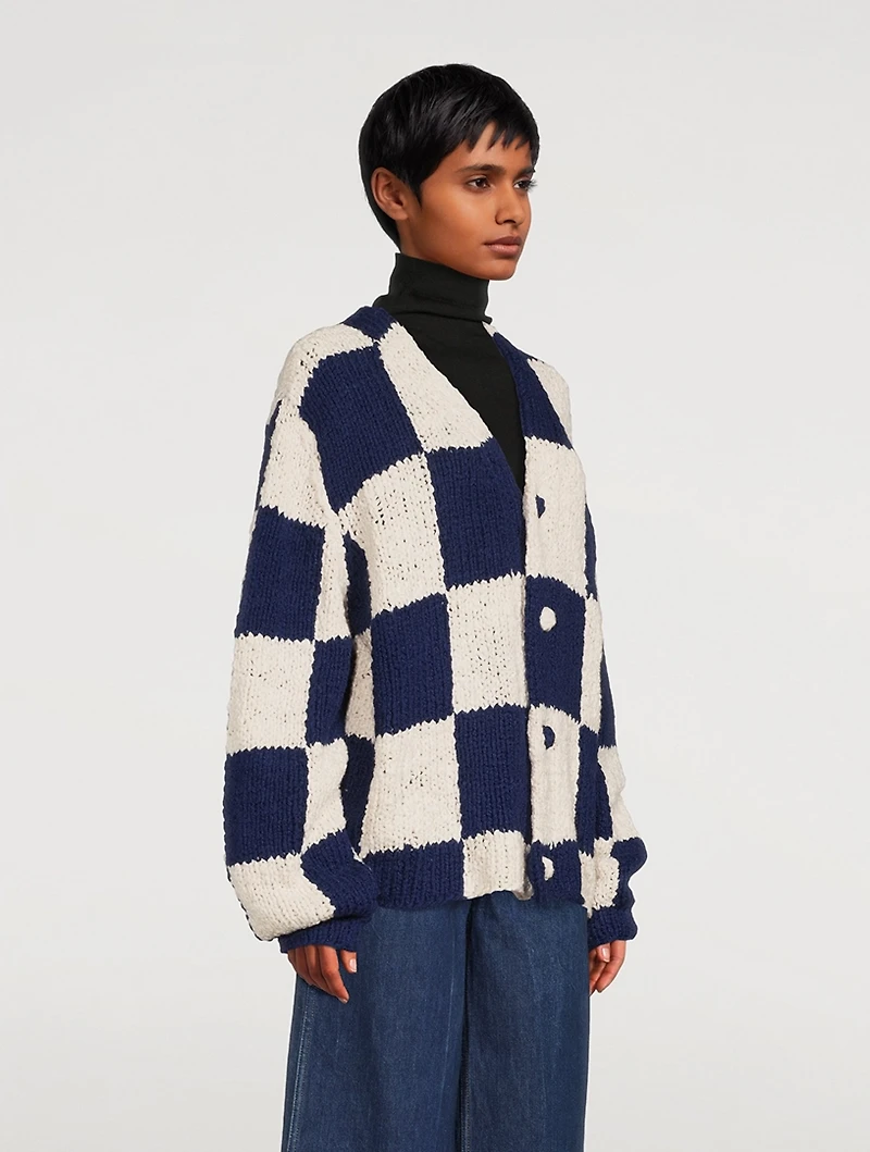 Jacquard Square Cardigan