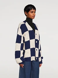 Jacquard Square Cardigan