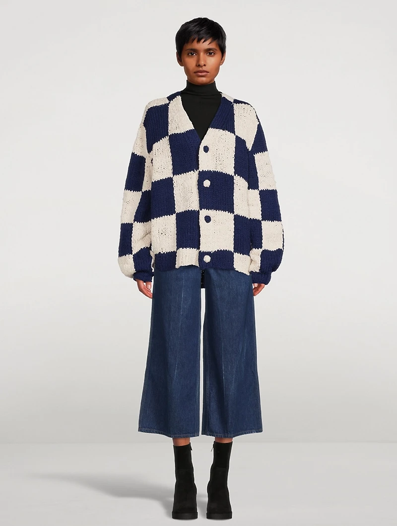 Jacquard Square Cardigan