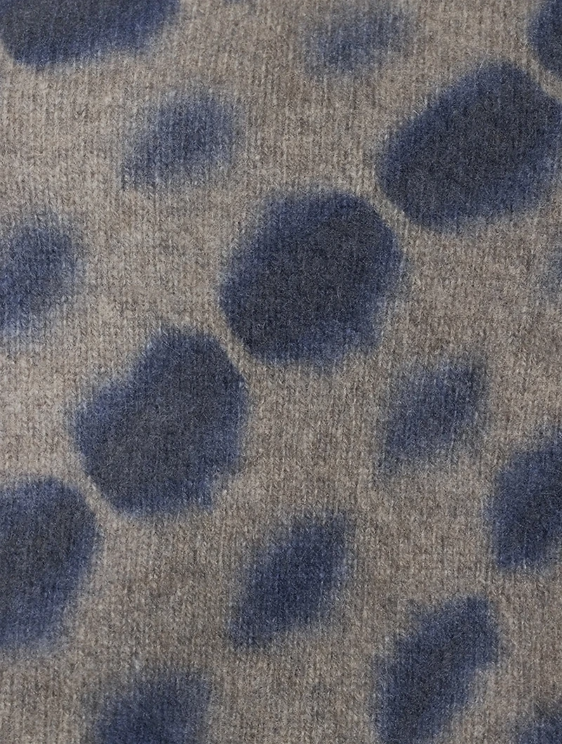 Highland Crop Cashmere Sweater Tie-Dye Print