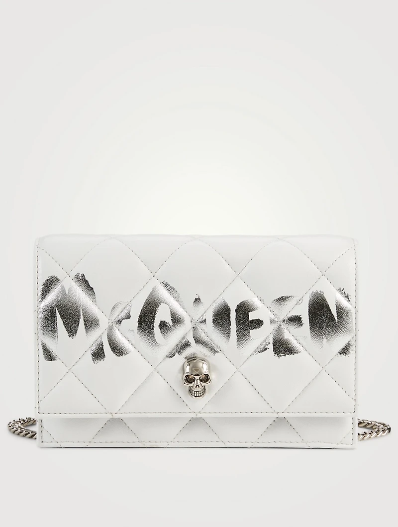 Mini Graffiti Skull Leather Bag