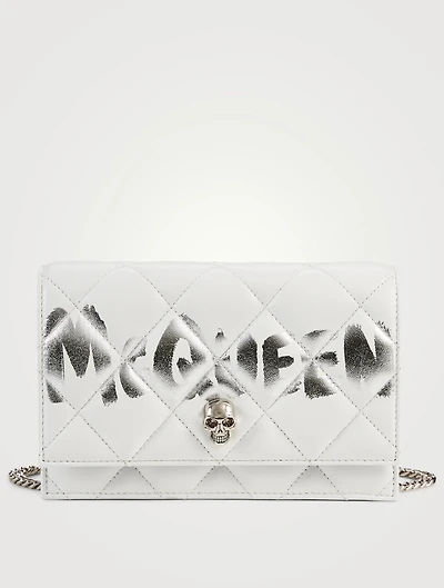 Mini Graffiti Skull Leather Bag