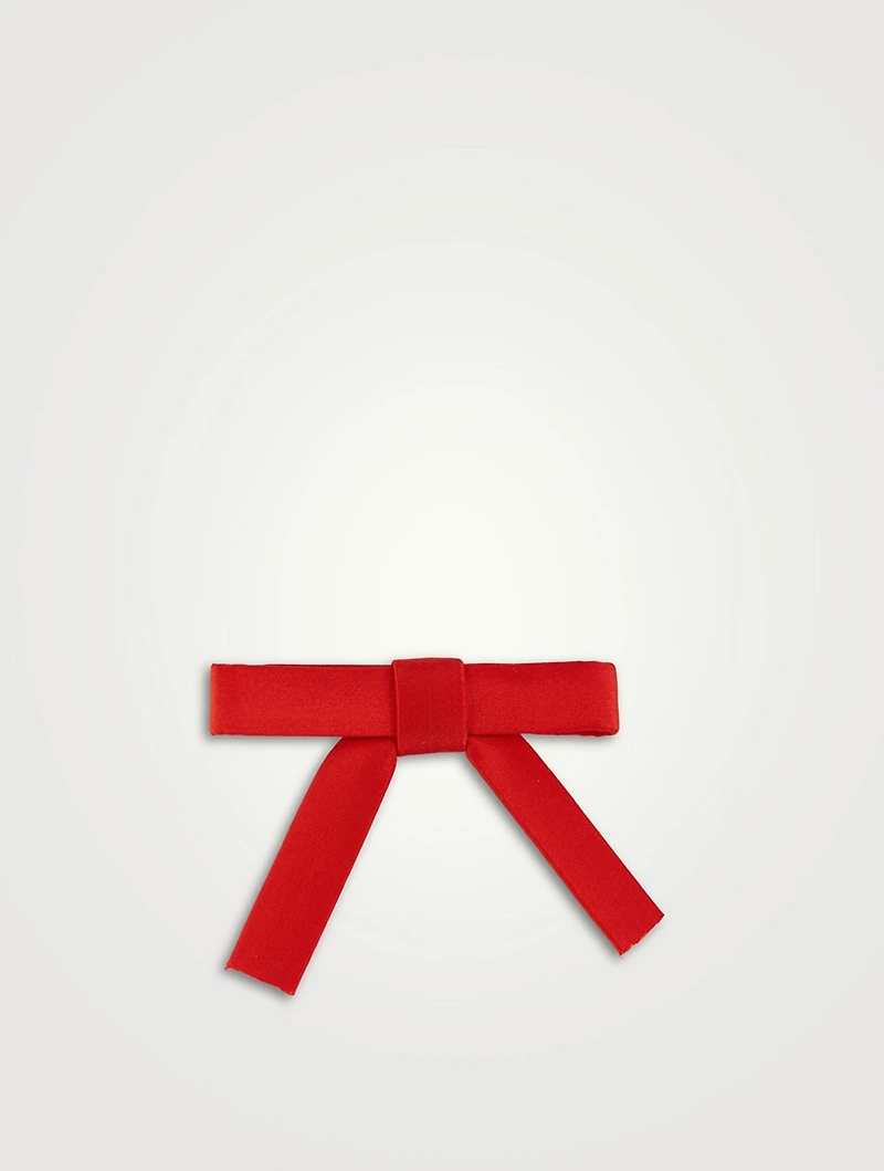 Silk Small Bow Hair Clip